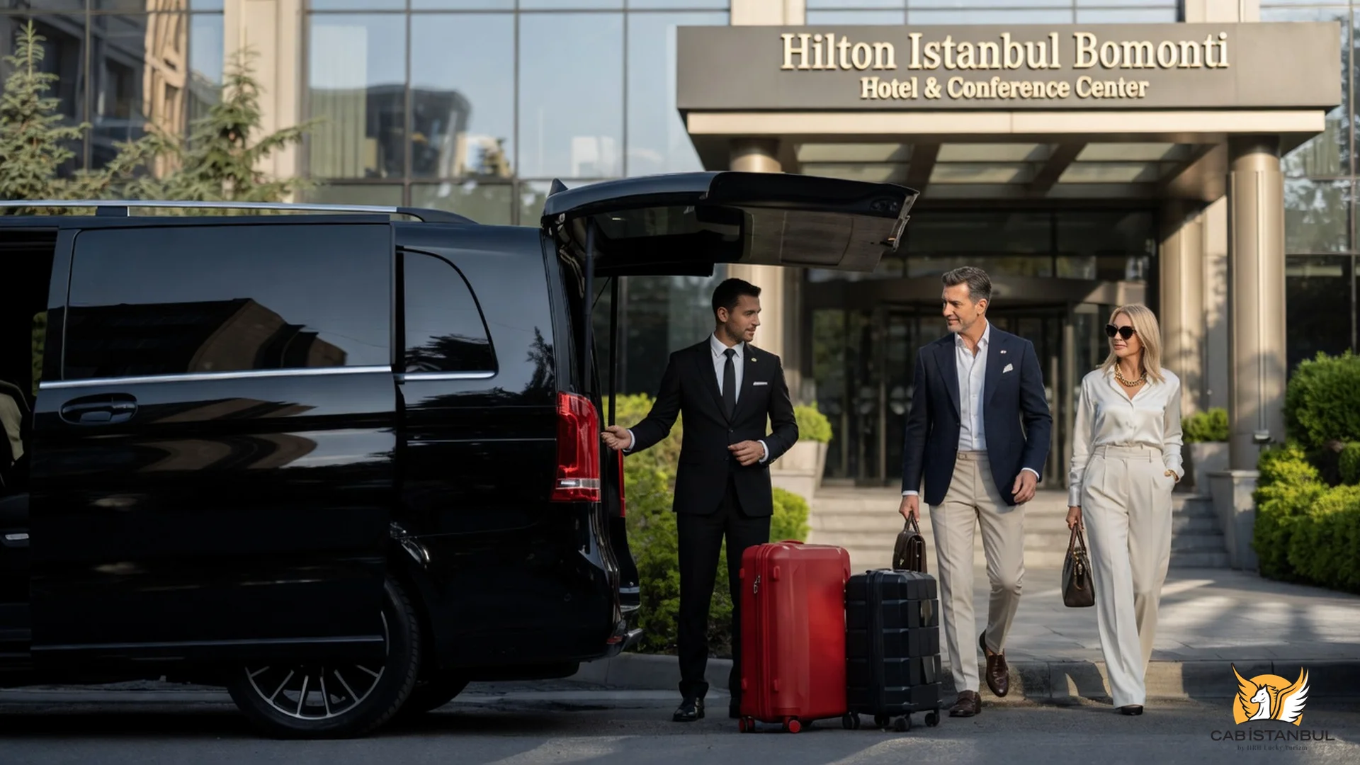 Mercedes Vito and V-Class van with driver at Istanbul hotel — private chauffeur hire
