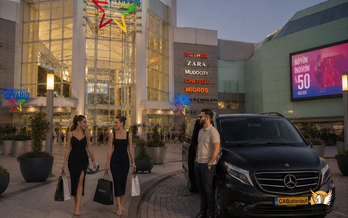 Cevahir Shopping Mall Istanbul — reached by private chauffeur vehicle on the Istanbul shopping tour